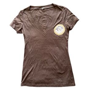 2 Gingers Irish Whiskey Chocolate Brown V-Neck Tee
